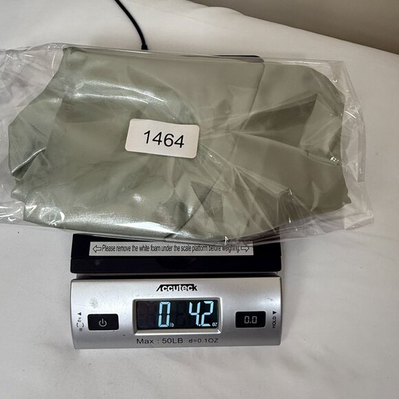 Free People Size M NWT Sunset Shimer Satin Midi Slipdress Green $108 Fairycore - Picture 11 of 11